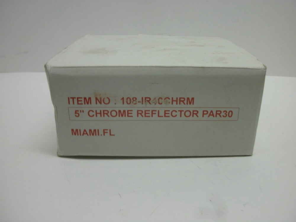 ALZAK 108-IR40CHRM 5" CHROME REFLECTOR TRIM WITH WHITE RING NEW IN BOX