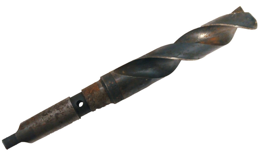 CLE-FORGE 1-17/64 TWIST DRILL BIT W/ TAPER SHANK MT4 2 FLUTES OAL 13-1/2"