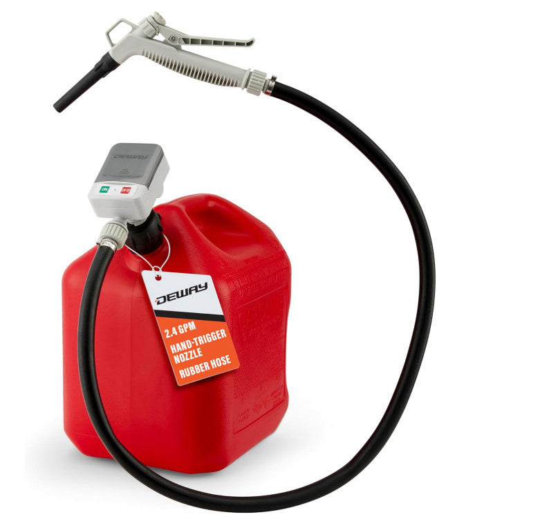 Fuel Transfer Pump for Gas Can with Manual Hand Trigger Nozzle | Fast 2.4GPM