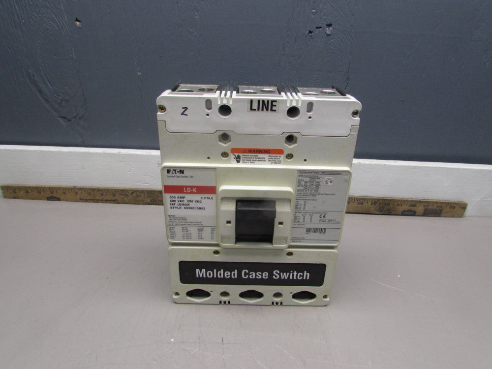 EATON LD3600K , MOLDED CASE SWITCH, 3P/600 VAC /600A, TAKEOUT! MAKE OFFER!