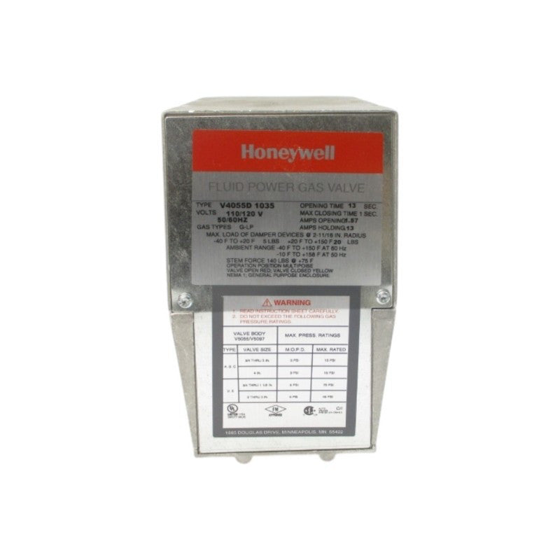 HONEYWELL V4055D1035 110/120V 1.57/.13A 5-75PSI 1-13S NSNP