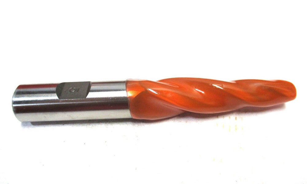 MADE IN USA 5° 1/4" x 5/8" x 2-1/4" x 4-1/4" CC RH HSS Tapered Square End Mill