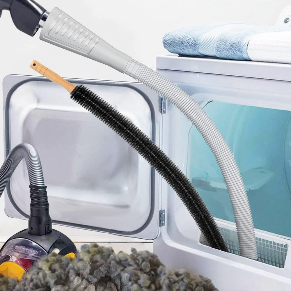 Sealegend 2 Pieces Dryer Vent Cleaner Kit and Lint Brush Off White 