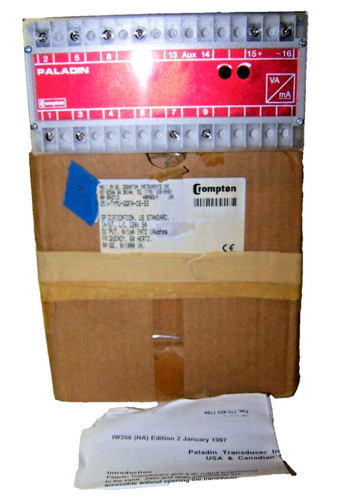 NEW CROMPTON PALADIN 256-TYMU TRANSDUCER  256-TYMU-QQFA-C6-SS