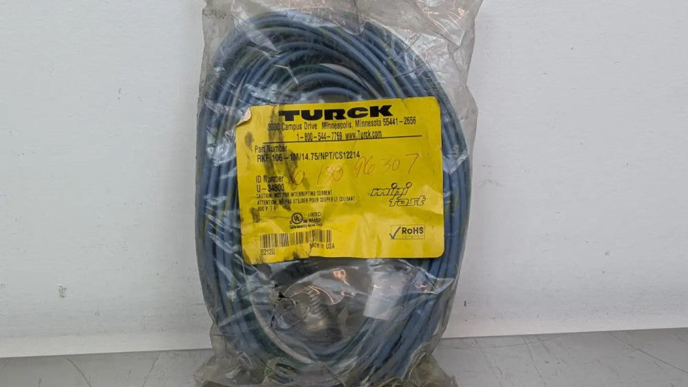 Turck RKF 106-1M/14.75/NPT/CS12214 Actuator and Sensor Receptacle U-34800 Female
