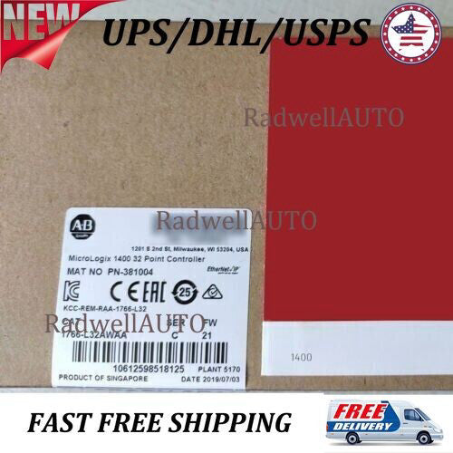 New Factory Sealed 1766-L32AWAA SER C MicroLogix1400 32 Point Controller US
