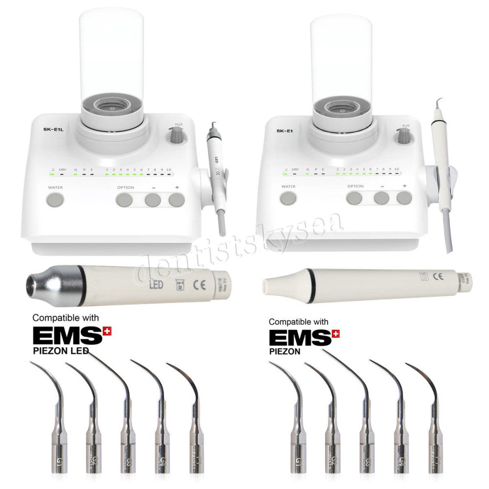Ultrasonic Piezo Dental Scaler Handpiece 5*Tips Fit EMS WOODPECKER Cavitron FDA