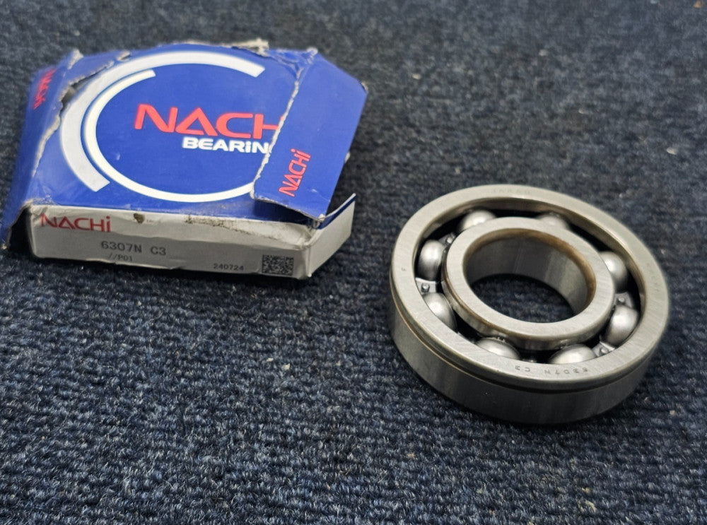 Nachi 6307N C3 Deep Groove Ball Bearing, Open Type, 80mm x 35mm x 21mm