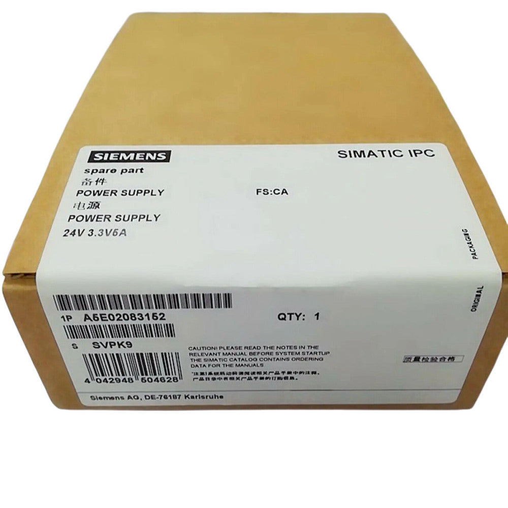 New In Box SIEMENS A5E02083152 Power Supply A5E02083152