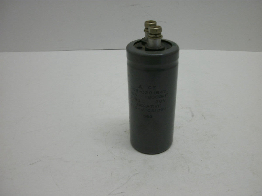 CE 008-0201647 CAPACITOR 16V 18000UF SURGE 20V NEGATIVE ECE-GAICS183U