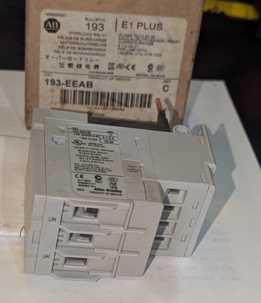 Allen Bradley 193-EEAB E1 Plus Overload Relay NIB