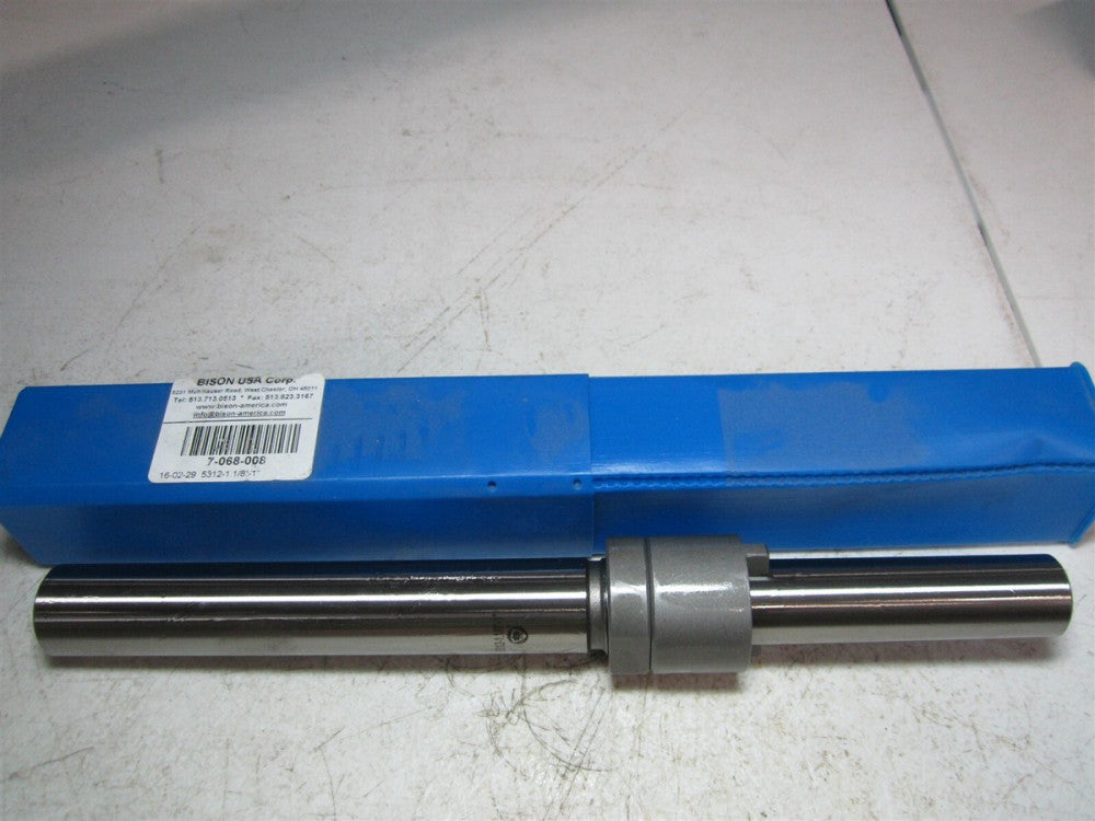 Bison (7-068-008) 5312-1.1/8"-1" 12" OAL Driver Arbor for Reamer