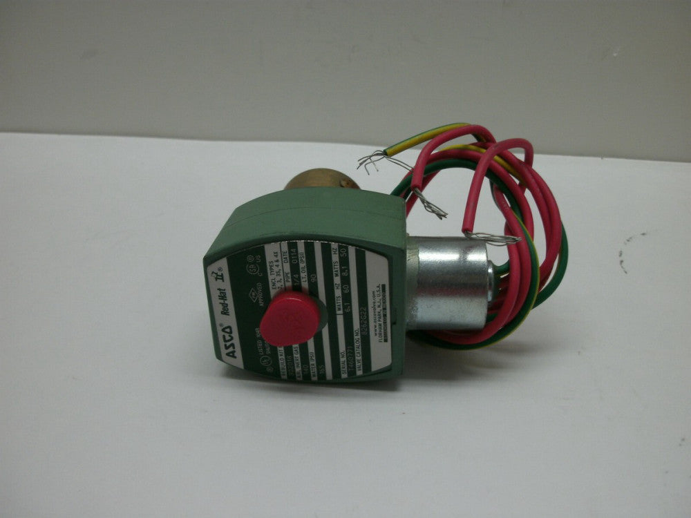 ASCO 8262G22-240 SOLENOID VALVE 165 PSI WATER 140 PSI AIR INERT GAS NEW NO BOX