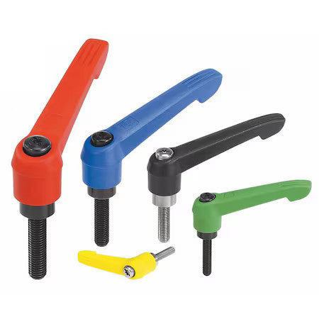 Kipp K0270.1A287x25 Adjustable Handle Size: 1 1/4-20X25, Plastic Blue Ral 5017,