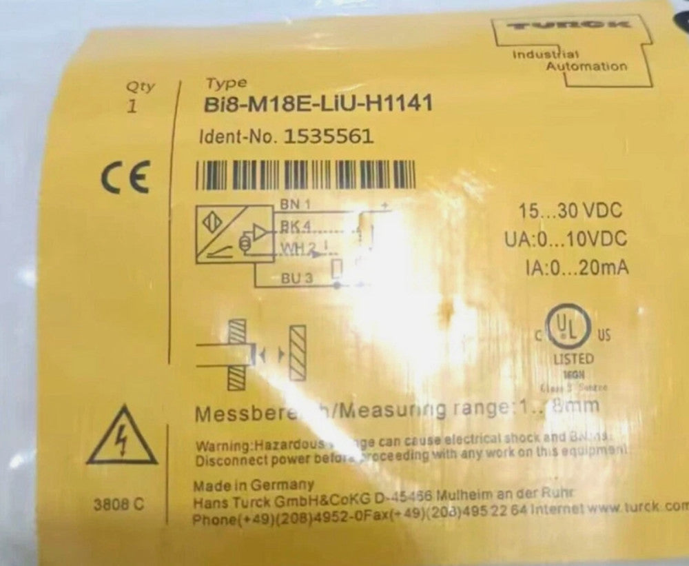 One Brand New TURCK BI8-M18E-LIU-H1141 Proximity Switch Sensor