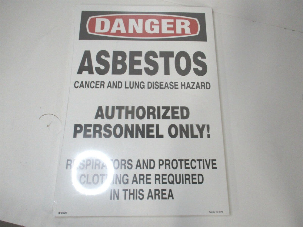 Brady (25713LS) 14 x 20 In Danger Asbestos Cancer and Lung Disease - Pack of 25