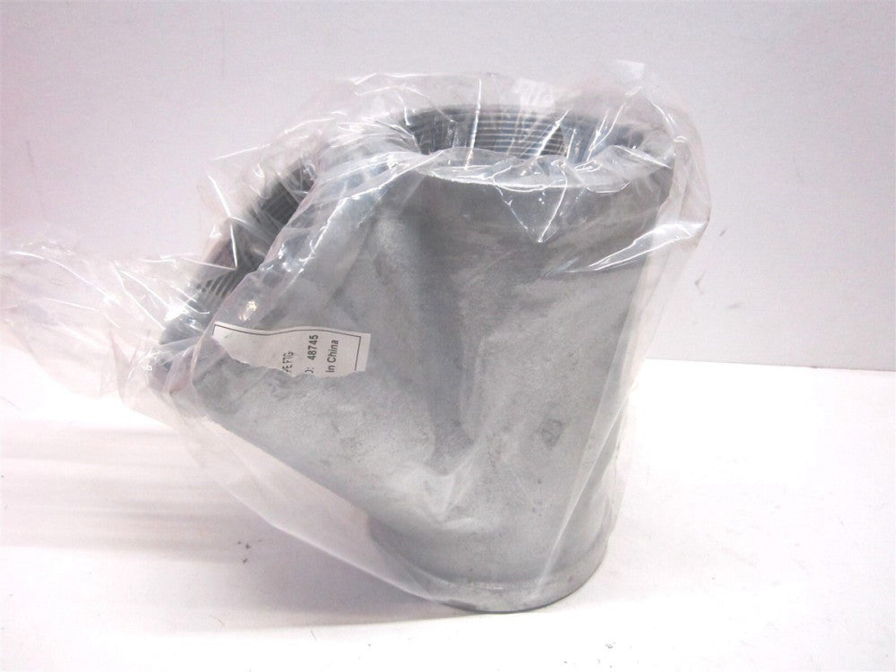 (G165 100) 4" 45 ° NPT Lateral Y-Branch Malleable Iron Pipe Fitting 