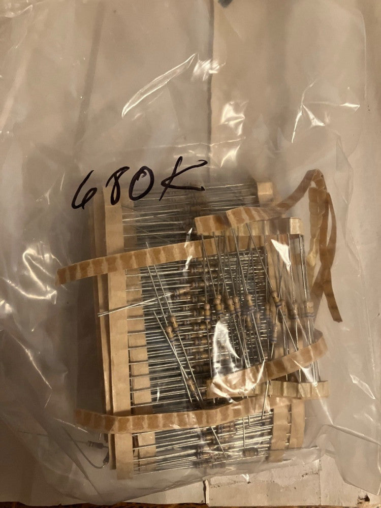 10x 680k ohm Metal Film Resistor 1/4 Watt .25 Watt 1% Tolerance | US Ship