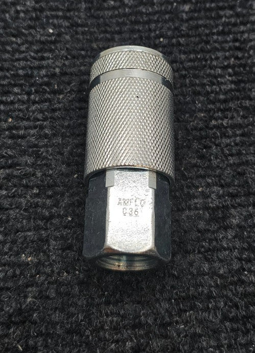 Amflo C36: 3/8" A Design x 3/8" FNPT Steel Coupler