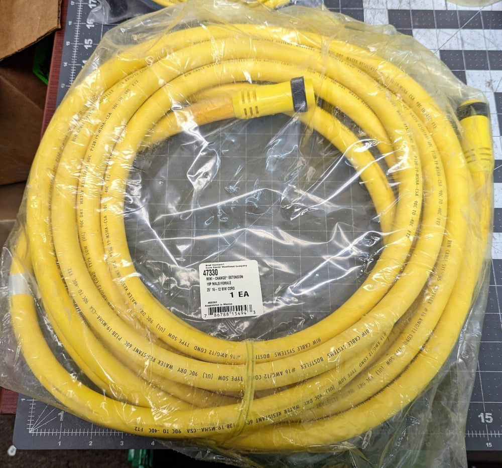 16/12-16 AWG 10 Conductor Portable Cord 600V SOOW 25 Foot [B9B2]