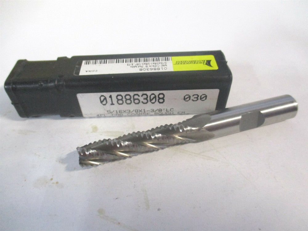 (723-5713) 5/16 x 1-3/8" x 3/8" x 3-3/8" OAL Cobalt 4Fl Roughing Square End Mill