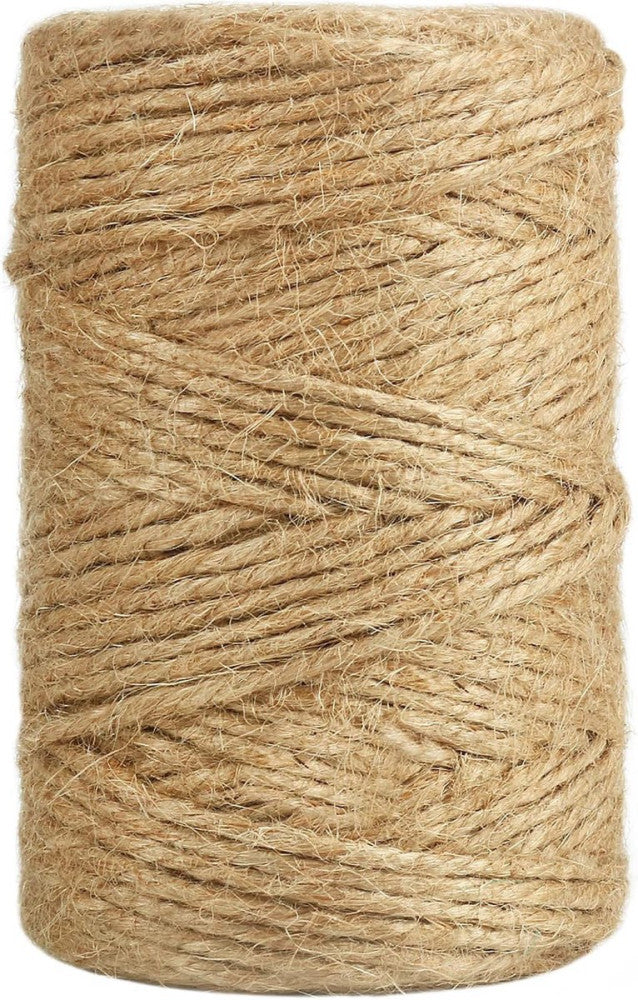 Vivifying Jute Twine, 328 Feet 3mm Strong Natural Garden Twine for 1pc, Brown 