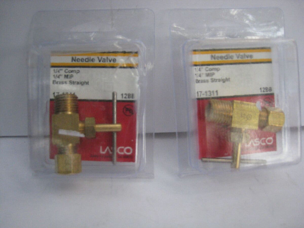 2  LASCO 17-1311 1/4-Inch Compression by 1/4-Inch Male Pipe Thread Needle Valve
