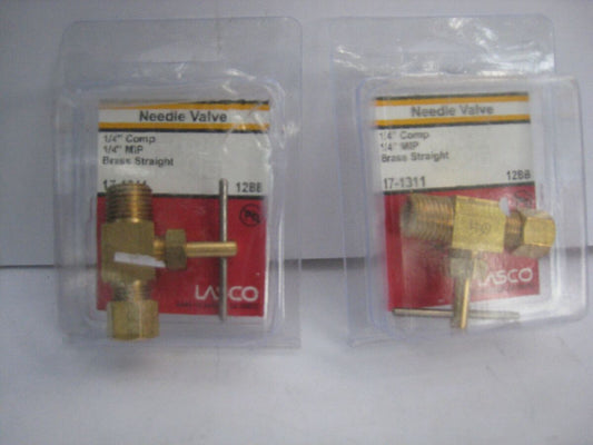 2  LASCO 17-1311 1/4-Inch Compression by 1/4-Inch Male Pipe Thread Needle Valve