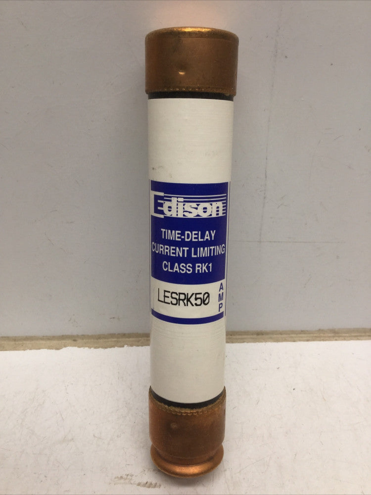 Edison LESRK50 50 AMP 600V Class RK1 Fuse Time Delay Current Limiting