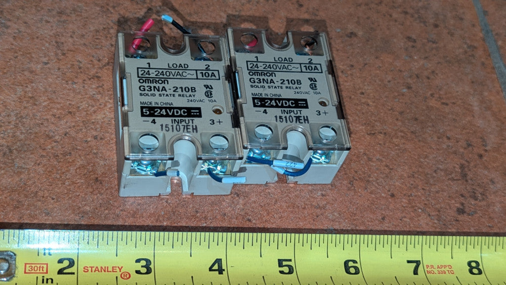 (2) Omron Model G3NA-210B Solid State Relay USED & GUARANTEED