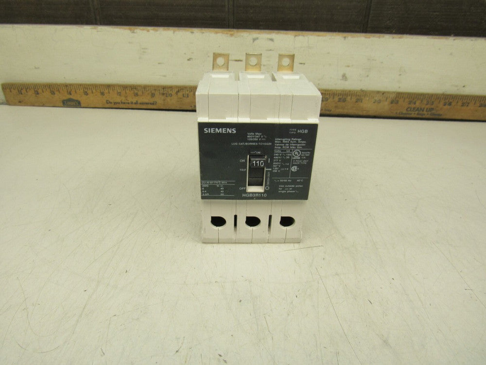 SIEMENS HGB3B110, CIRCUIT BREAKER,   3P /110AMP /600V  GOOD TAKEOUT! MAKE OFFER!