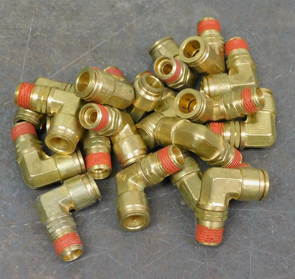 Alkon MAQ69-PS-10x4 Brass Push-In Swivel Elbow 10mm DIA 1/4" NPT Lot of 18