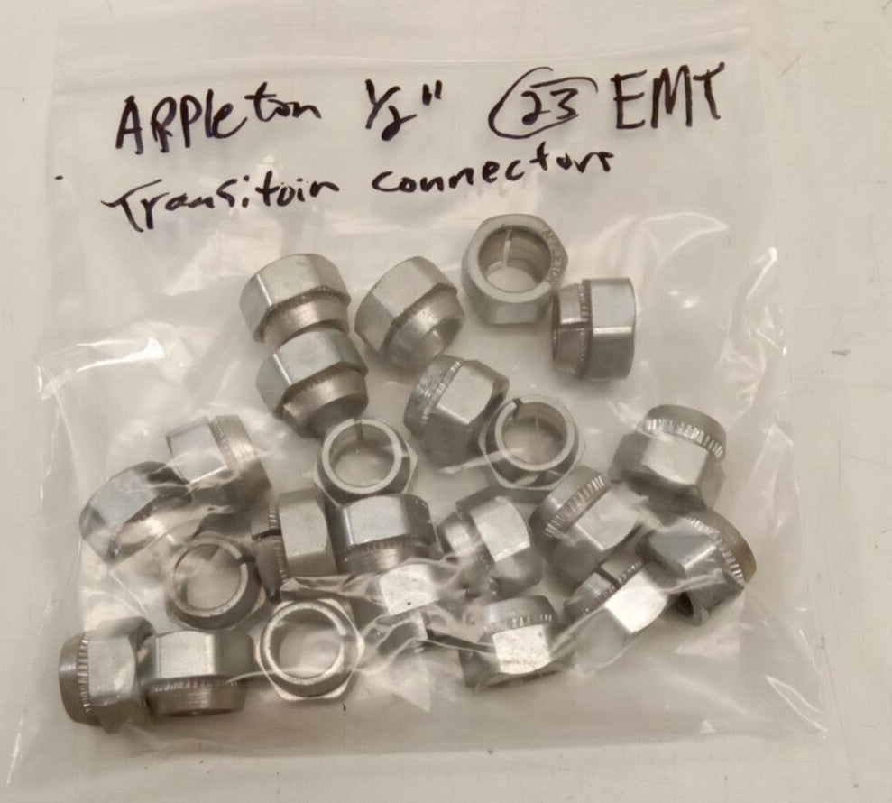 Appleton EMT Transition Connectors 1/2" (Lot Of 23)