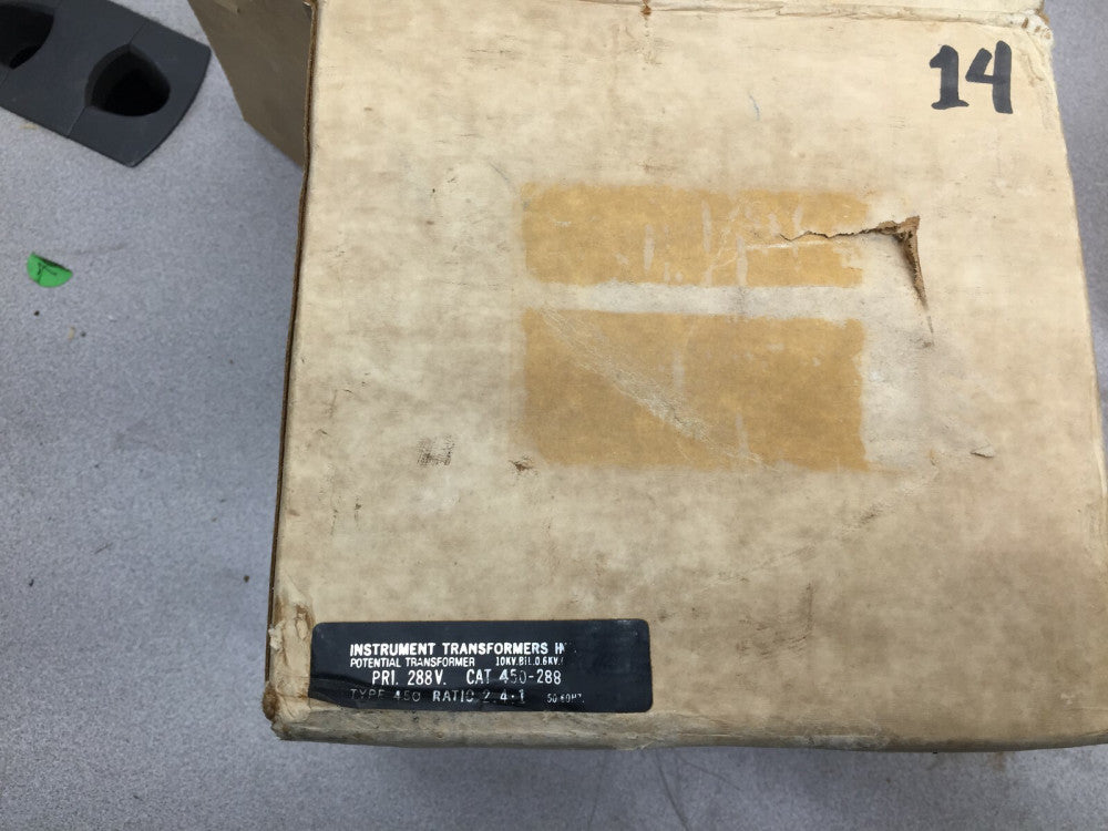 NEW IN BOX INSTRUMENT TRANSFORMER INC 2.4:1 RATIO 288V PRI 450-288