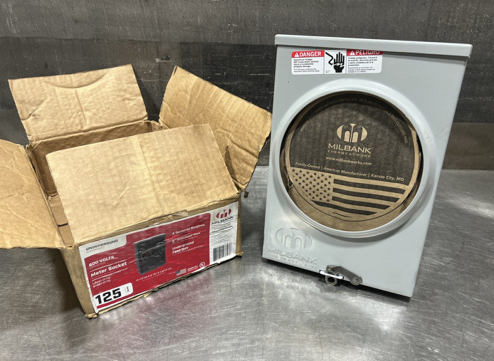 MILBANK Series U-125 Type 3R Enclosure 150 Amp Max Meter Nos Surplus
