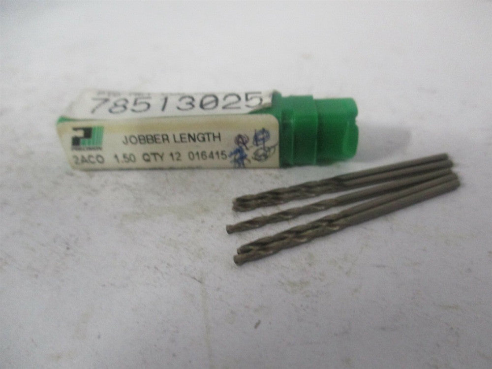 Precision (016415) 1.5mm x 1-37/64″ OAL 135° Cobalt Jobber Drill - Pack of 5