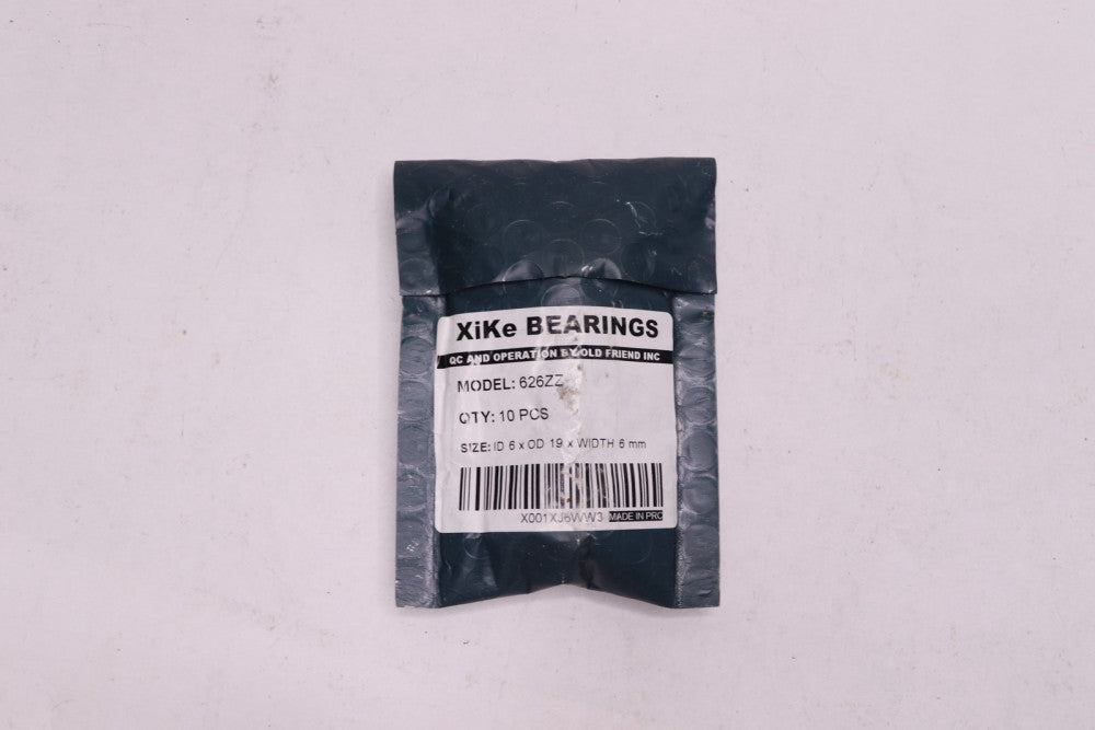 (10-Pcs) Xike Bearings Deep Groove Ball Bearing 6 x 19 x 6 mm 626ZZ