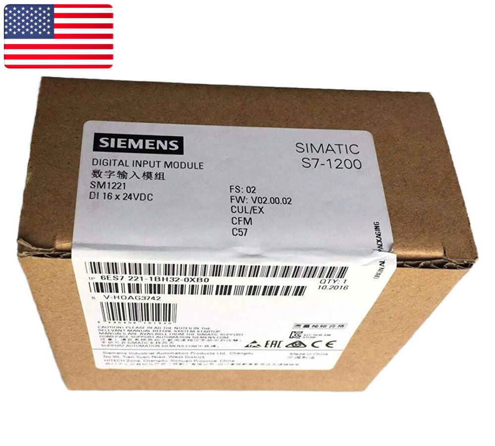 SIEMENS 6ES7 221-1BH32-0XB0 S7-1200 Digital Input Module 16-DI 24VDC- US Stock