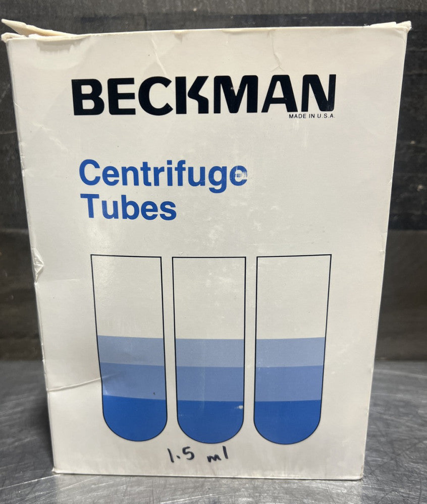 Beckman 1.5 mL, Microfuge Microcentrifuge Polypropylene Tubes 9.5 x 38mm - 500Pk