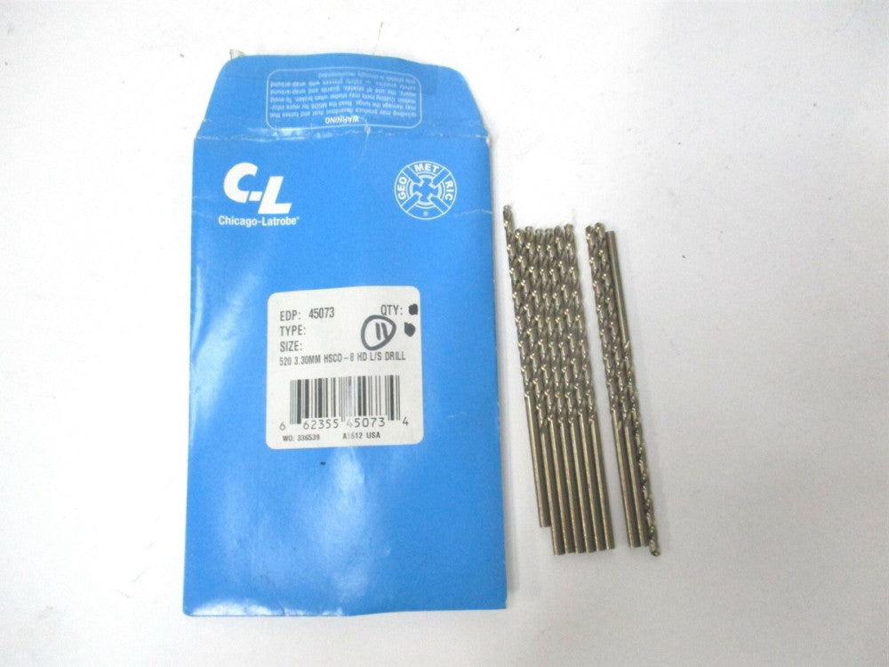 Chicago-Latrobe (45073) 0.1299 x 2.7165 x 4.1732 OAL HSS #520 Drill Bit - Qty 10