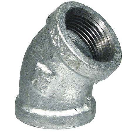 Zoro Select 5P838 2" Fnpt Galvanized 45 Degree Elbow