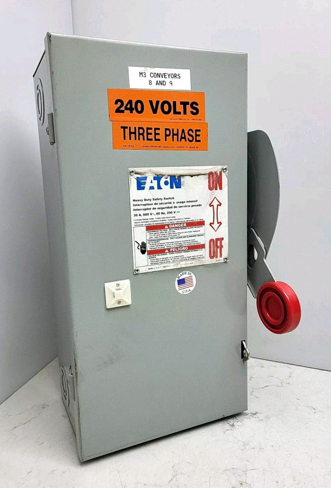 Eaton Cutler Hammer DH361UGK 30A Heavy Duty Safety Switch 600V