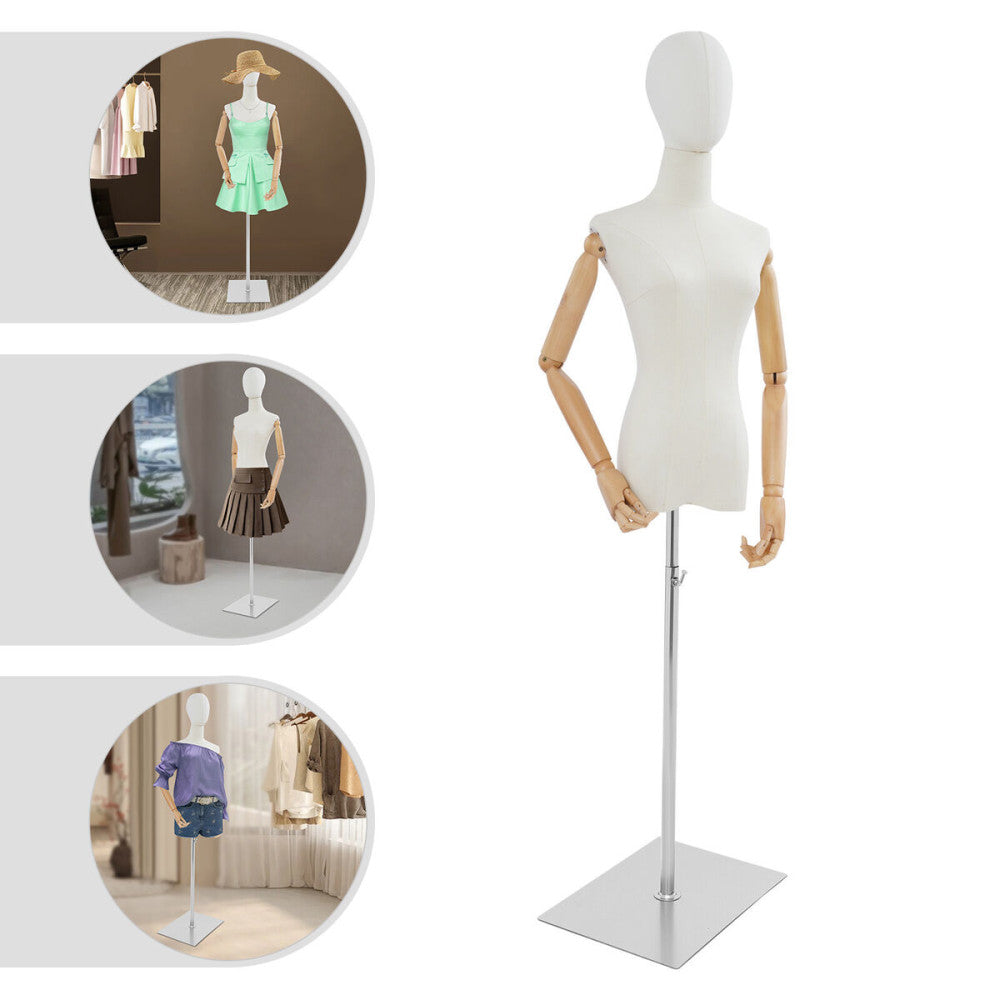Female Mannequin Female Dress Form Display Adjustable Height Female Mannequin