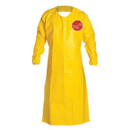 Dupont Qc273byl00010000 Bib Apron. 28" X 36". Neck Loop, Waist Ties. Yellow.