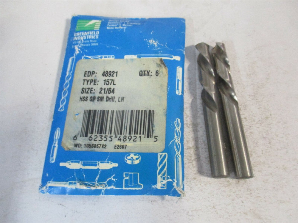 Chicago Latrobe (48921) 21/64" 118° Spiral HSS Screw Machine Drill Bit - Qty 2
