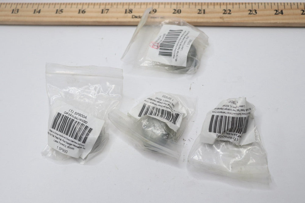 (4-Pk) Malleable Iron Female Round Cap Class 150 3/8" 5P900A