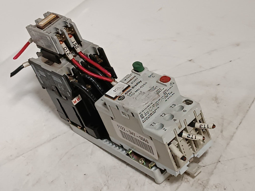 Allen-Bradley Motor Starter Assembly with 140-MN-0250, 100-A09ND3 and 195-FA20