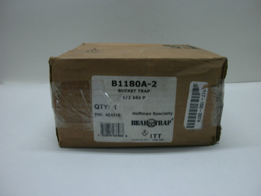 HOFFMAN SPECIALTY 404316 B1180A-2 1/2" INVERTED BUCKET TRAP 180 PSI NEW IN BOX