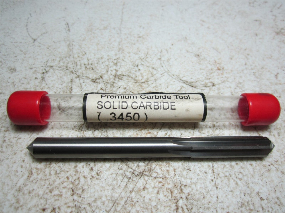 XLN Premium Carbide Tool 0.345 Diam 6 Fl Straight Fl Carbide Reamer