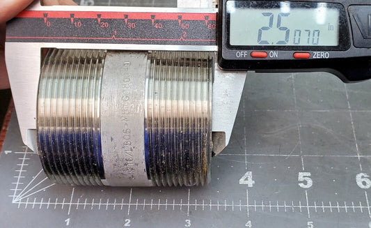 2FF-S 2” X 2 ½” MALE PIPE CONNECTOR / COUPLING 316 STAINLESS [OF29]